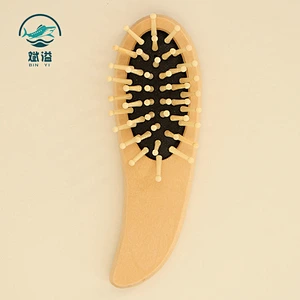 Eco-friendly wooden bamboo paddle hairbrush