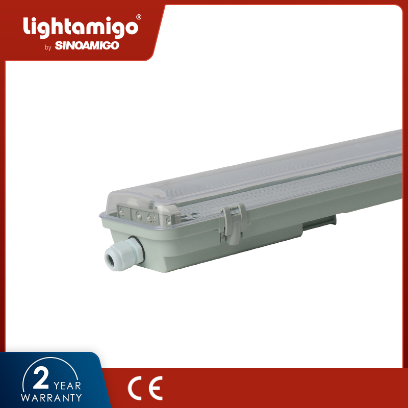 SW04 IP65 Waterproof Luminaire, Sinoamigo IP65 Waterproof Light Tri-Proof Lighting Fitting Damp Proof Anti-Corrosion T8 Outdoor Fluorescent Linear Lamp Fixture Waterproof Fixture, Fluorescent Lamp