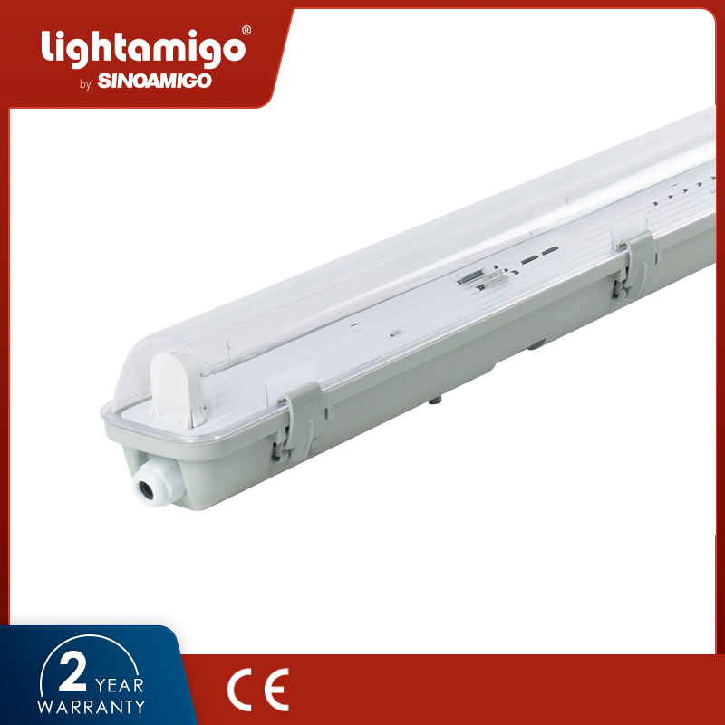 SW06 IP65 Waterproof Lamp, T8/G13 Sinoamigo Weatherproof LED Fitting Tri-proof Batten Damp Proof Lighting Fixture LED T8 Tube Aquarium Light Fixture Outdoor Damp Proof Fixture