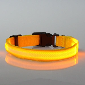 Factory Made Fashion Best Selling Led Luminous  Adjustable Safety  Health  Snug Pet Collars