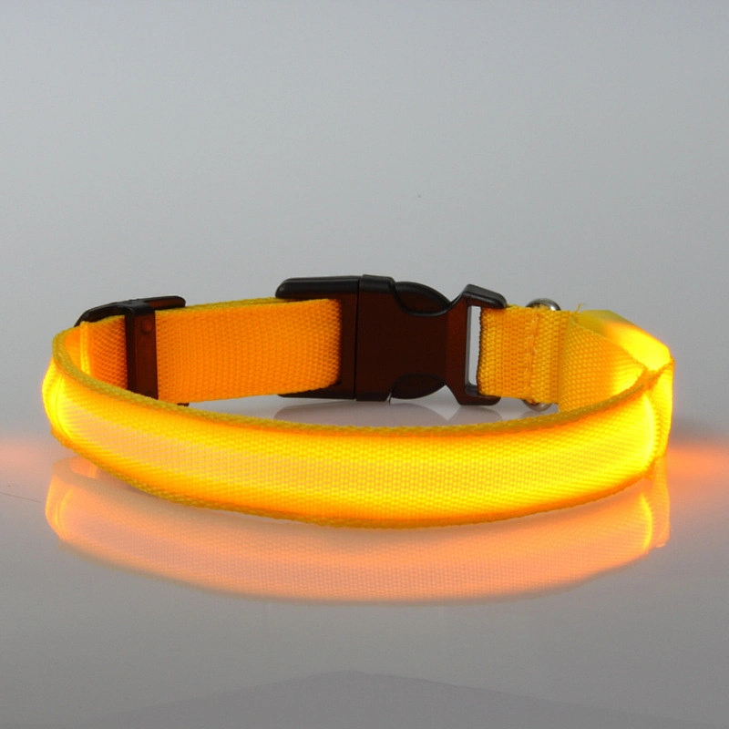 Factory Made Fashion Best Selling Led Luminous  Adjustable Safety  Health  Snug Pet Collars