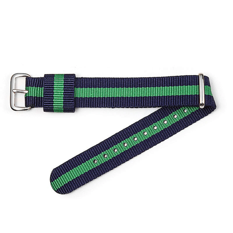 Hot Selling Custom LOGO 20Mm  Field Loop Striped  Ballistic Nylon Watch Strap//