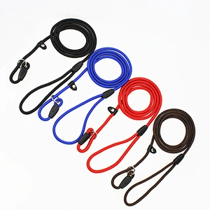 Factory Made Nylon dog leash,High Quality Wholesale Custom Cheap  drag pet leash ,Fashion P chain leash