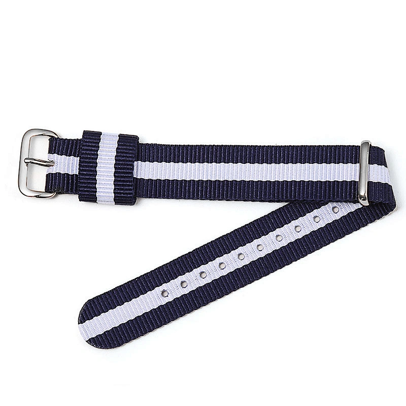 Hot Selling Custom LOGO 20Mm  Field Loop Striped  Ballistic Nylon Watch Strap//