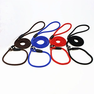 Multifunctional Waste Bags, Comfortable Extendable Red Color Night Light Up Dog Rope Leash