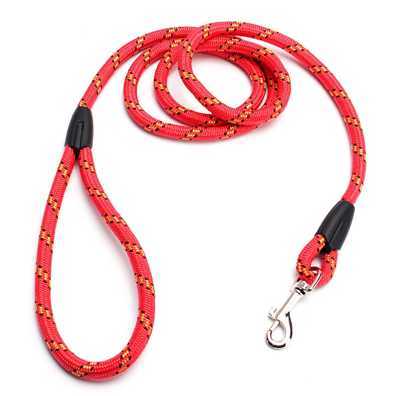 Custom Nylon Large Gold, Reflective Strong Round Rope Hands Free Pet Dog Leash