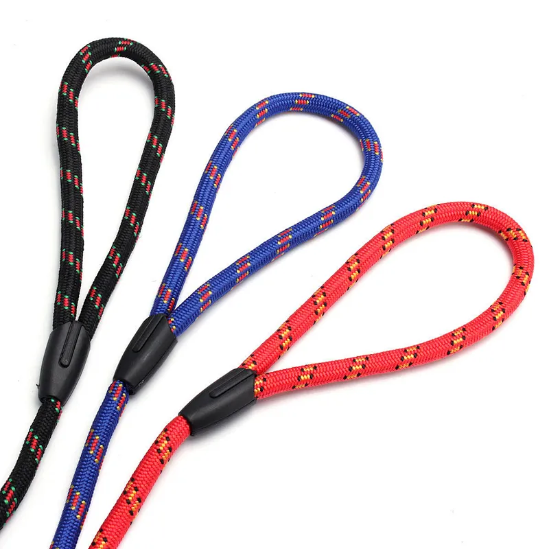 Custom Nylon Large Gold, Reflective Strong Round Rope Hands Free Pet Dog Leash