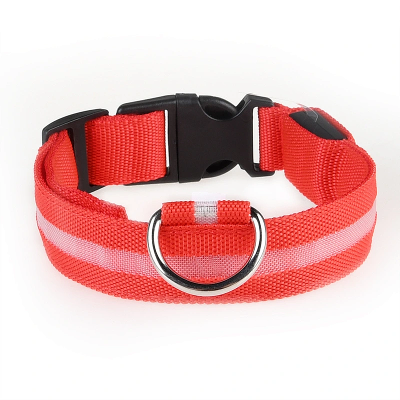 Factory Made Fashion Best Selling Led Luminous  Adjustable Safety  Health  Snug Pet Collars