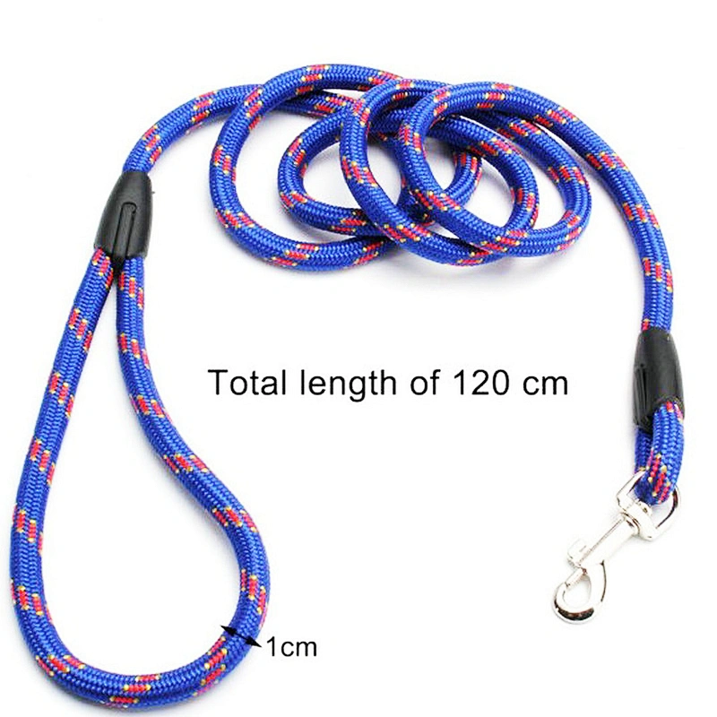 Custom Nylon Large Gold, Reflective Strong Round Rope Hands Free Pet Dog Leash