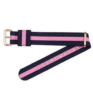 Hot Selling Custom LOGO 20Mm  Field Loop Striped  Ballistic Nylon Watch Strap//