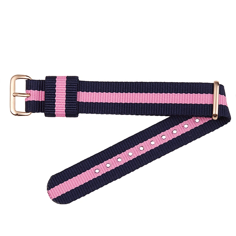 Hot Selling Custom LOGO 20Mm  Field Loop Striped  Ballistic Nylon Watch Strap//
