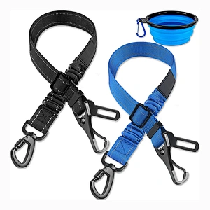 Well Designed Adjustable Nylon Woven  Customized Logo Pet Car Safety Dog Seat Belt