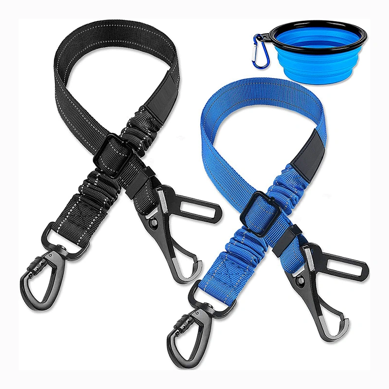 Well Designed Adjustable Nylon Woven  Customized Logo Pet Car Safety Dog Seat Belt