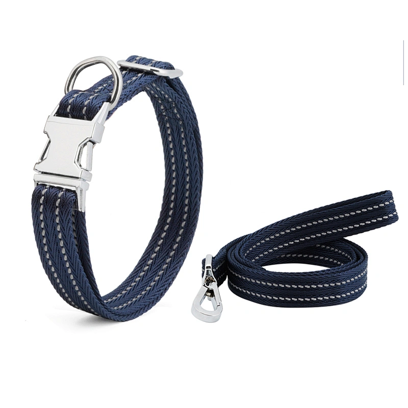 Modern Design High Quality Wholesale Custom Cheap Polyester Silk Printed Dog Leash Collar Set