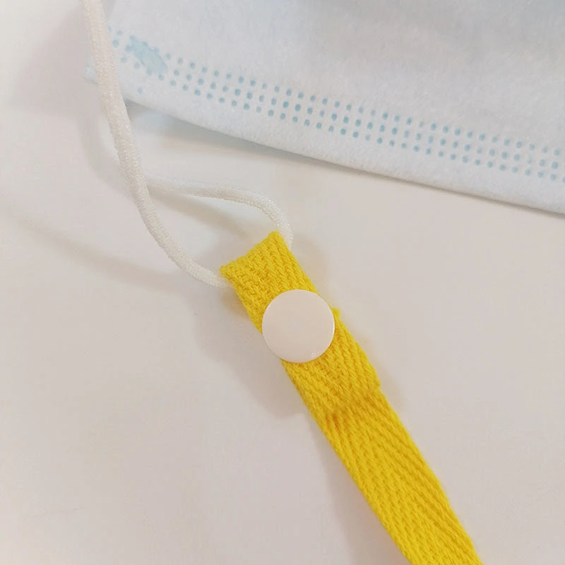 Popular Ins 24 colors, Plastic Buttons 10mm/15mm/20mm Anti-lost  Cotton M ask Lanyard/