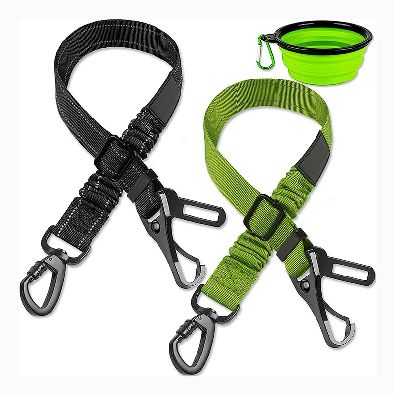 Well Designed Adjustable Nylon Woven  Customized Logo Pet Car Safety Dog Seat Belt