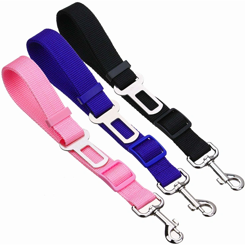 Dog Safety Vest Adjustable Pet Harnesses Double Breathable Mesh Fabric with Car Vehicle Connector Strap Dog Car Seat Belt