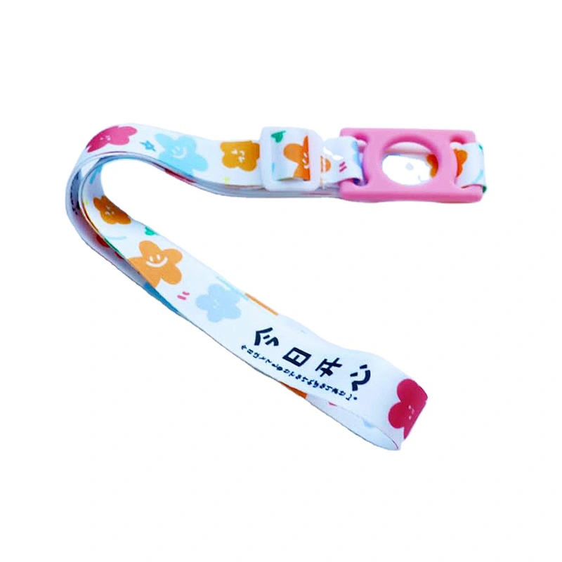Customized ECO-friendly Lanyards Nylon Straps Pink Polyester Lanyard