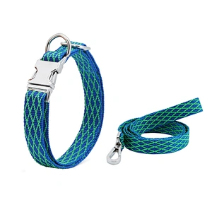 Modern Design High Quality Wholesale Custom Cheap Polyester Silk Printed Dog Leash Collar Set