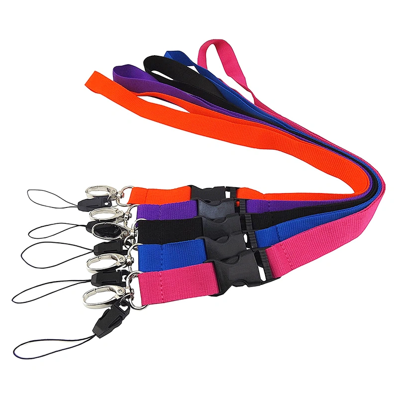Hot Sale Factory Direct Personalized Blank Plain Nylon Flat Polyester Lanyard//