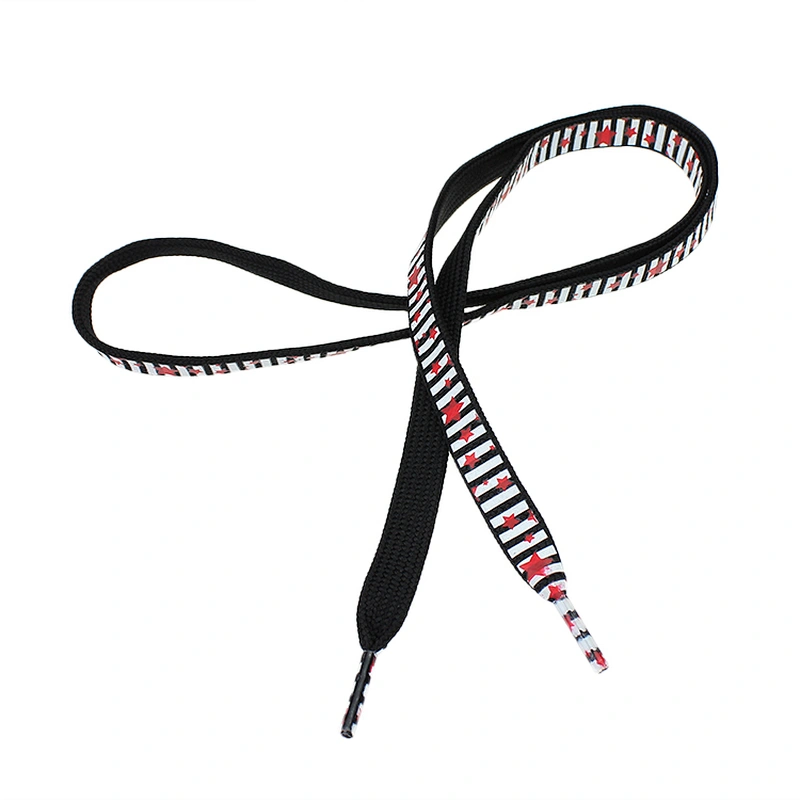 High Quality Colorful Custom Polyester rainbow printed shoelaces