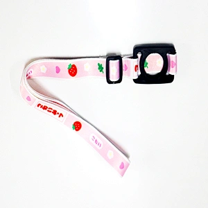 Customized ECO-friendly Lanyards Nylon Straps Pink Polyester Lanyard