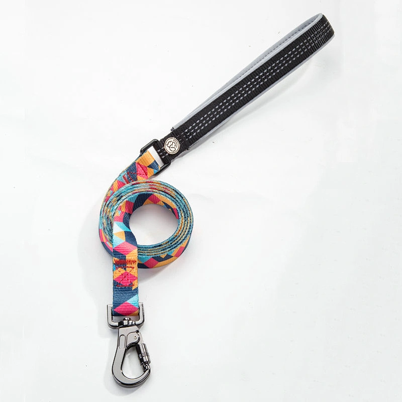 Manufacturers Reflective Smart Sublimation Dual Cotton Hands Tangle Free Double Handle Waist Dog Running  Harness Dog Leash Set