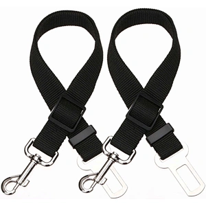 Dog Safety Vest Adjustable Pet Harnesses Double Breathable Mesh Fabric with Car Vehicle Connector Strap Dog Car Seat Belt