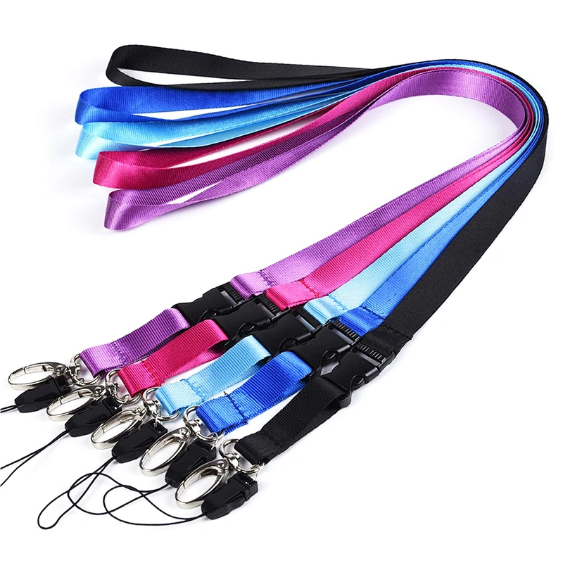 Hot Sale Factory Direct Personalized Blank Plain Nylon Flat Polyester Lanyard//