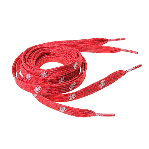 Wholesales Customized LOGO Reflective Shoelaces with Plastic Tips Round Polyester