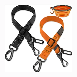 Well Designed Adjustable Nylon Woven  Customized Logo Pet Car Safety Dog Seat Belt