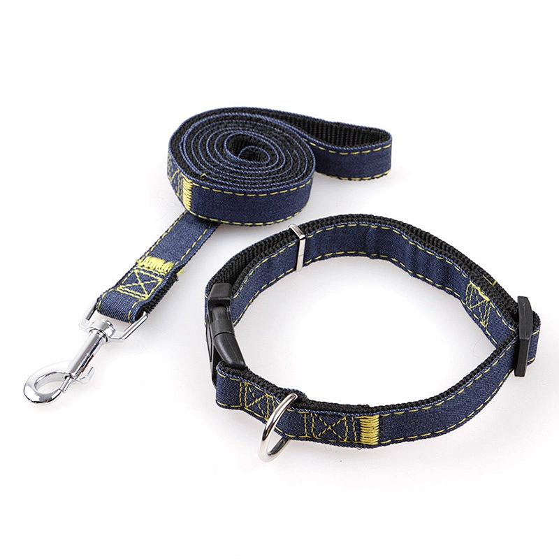 Eco-Friendly High Quality Custom Durable Polyester Ajustable Dog Collar Leash Set