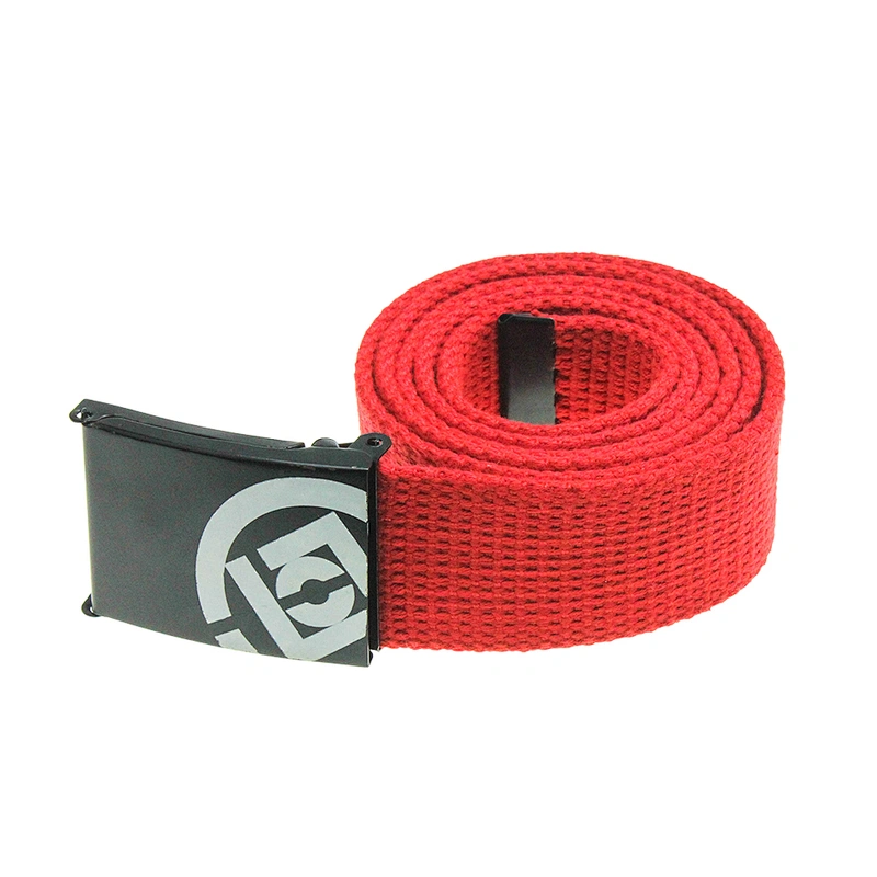 Top Selling Solid Buckle, Blank Color Custom Fashionable Style Polyester Canvas Waist Belt Fabric Belt