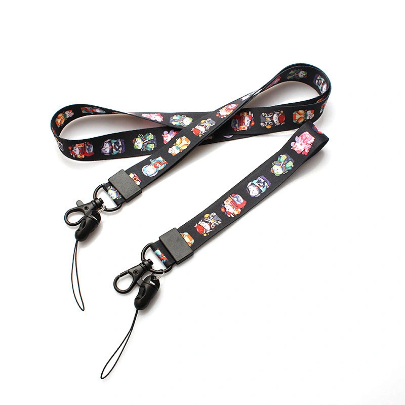 Customize Colored Fancy Breakaway Clip Oval Fashionable  Kid Mobile Whistle  Paracord With Logo Nylon Silk Printing Lanyard//