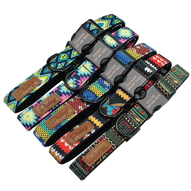High Quality Wholesale Custom Cheap Durable Printed Dog Collar And Leash Set, Fashion Dog Leash