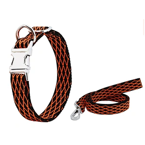Modern Design High Quality Wholesale Custom Cheap Polyester Silk Printed Dog Leash Collar Set