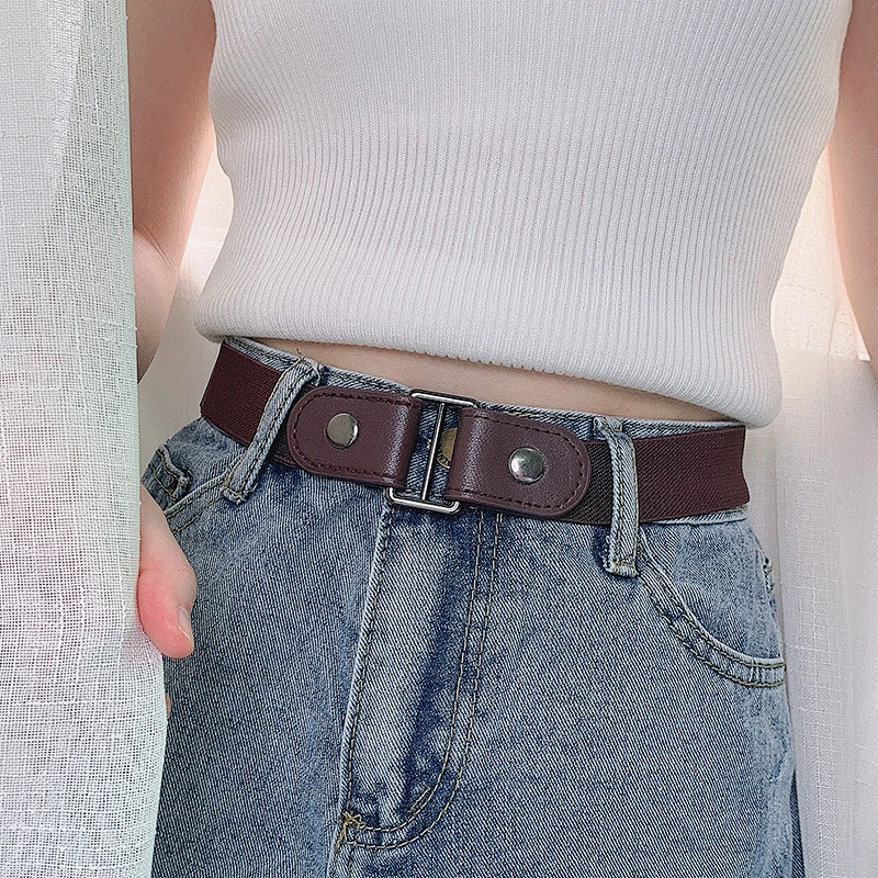 Hot Selling Clothing Accessories Lazy Belt Invisible Buckle-Free Elastic Waist Belts//