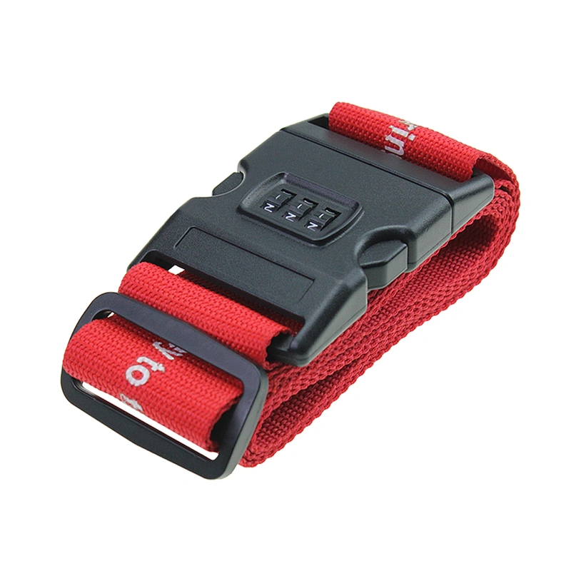 New Design Personalized LOGO Luggage Strap with Plastic Buckle