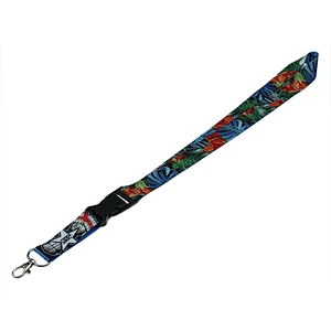 Top Selling Custom Logo Heat Transfer Printing Safty Clip 100% Polyester Lanyard