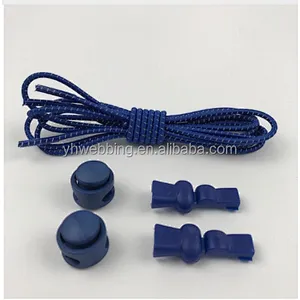 YH14 Locking Safety Elastic Shoelace No Tie Lazy Reflective Color Elastic Shoe Lace Round Elastic Rope Avoid Lazy Children