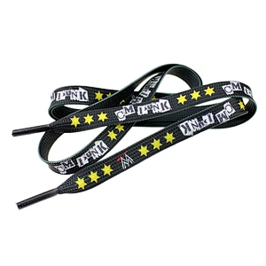 High Quality Colorful Custom Polyester rainbow printed shoelaces