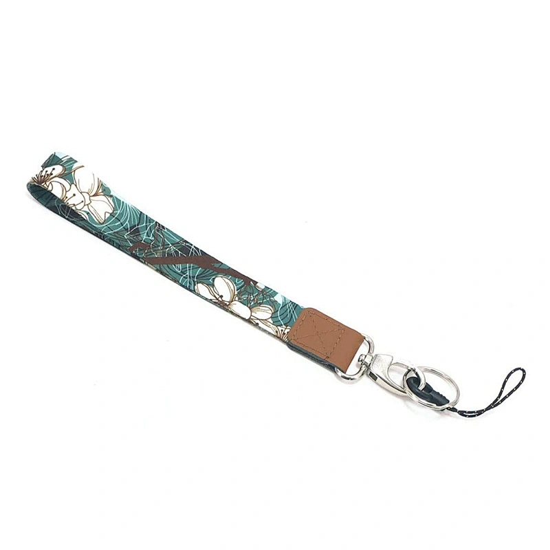 New Fashion Competitive Price Customized Sublimation Print Polyester Anti Lost Wristlet Keychain Lanyard