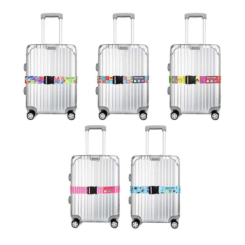 Adjustable Nylon Belts 0.5cm Wide Colorful Password Lock with Handle Sublimation luggage strap