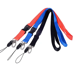 Hot Sale Factory Direct Personalized Blank Plain Nylon Flat Polyester Lanyard//