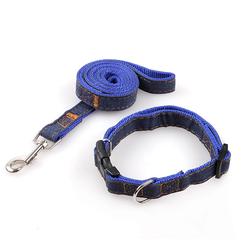 Eco-Friendly High Quality Custom Durable Polyester Ajustable Dog Collar Leash Set