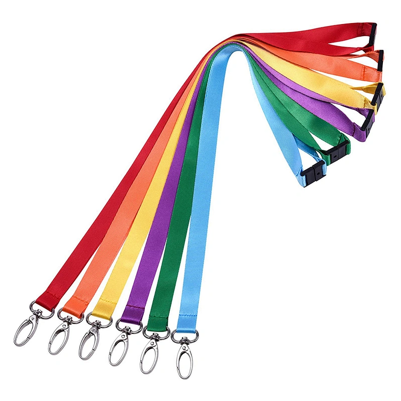 Hot Sale Factory Direct Personalized Blank Plain Nylon Flat Polyester Lanyard//
