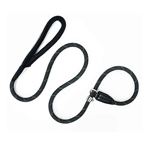 China Factory Supplied Top Quality Comfortable Swimming Cloth Fabric Padded Handle 4 FT Rope Dog Leash