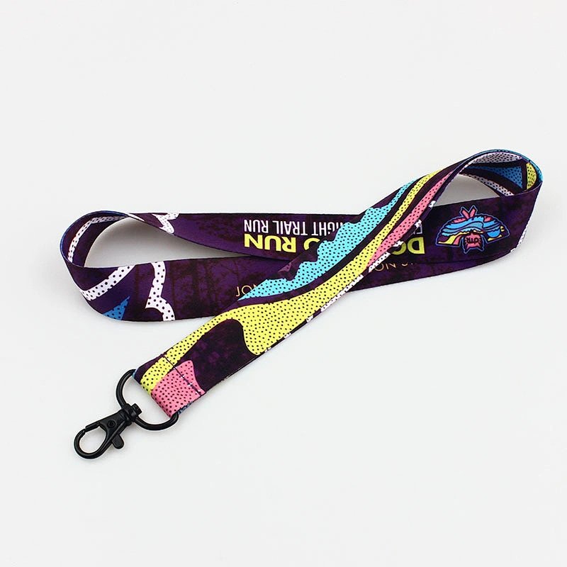 Multi Color Keychain Holder Safety Straps Lanyard Logo Custom Nylon Lanyards