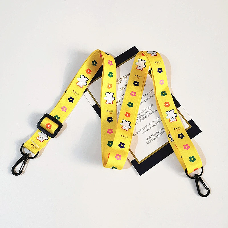 Personalized Funny Single Woven Mini Kids Keys Plastic Snap Hook Reel Sublimation Printed Custom Logo Blank Wrist Strap Lanyards