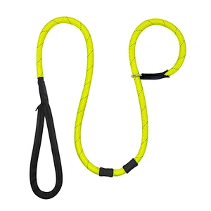 China Factory Supplied Top Quality Comfortable Swimming Cloth Fabric Padded Handle 4 FT Rope Dog Leash
